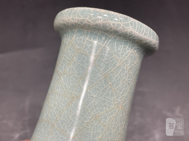 明 龙泉官粉青釉箸瓶（溪口窑） - 图6